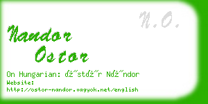 nandor ostor business card